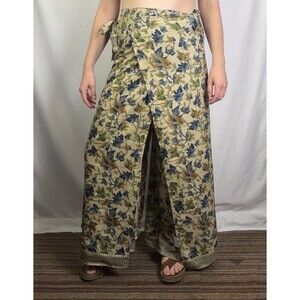 Earthbound Trading Co Women Multi Color Patchwork Geometric Boho Wrap Pants OS